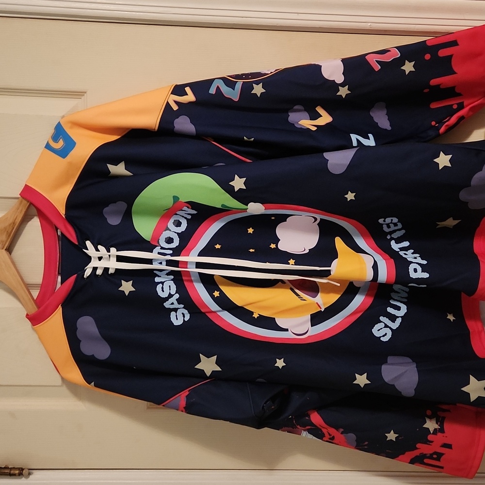 SASKATOON SLUMBER PARTiES HOCKEY JERSEY